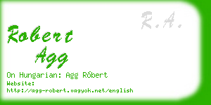 robert agg business card